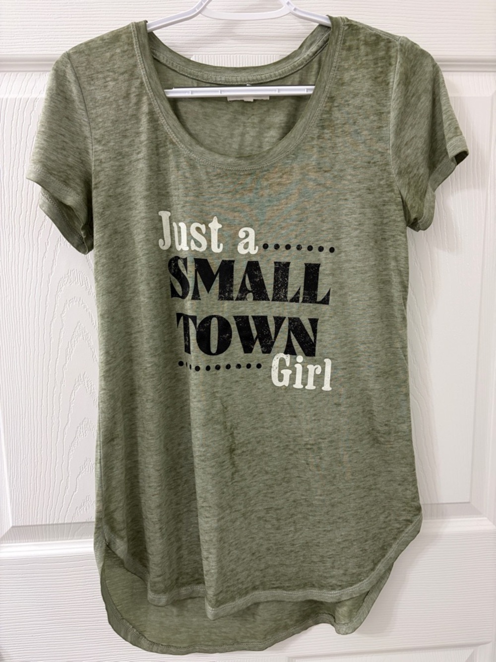 Maurices Olive Green 'Just a Small Town Girl' Graphic Tee